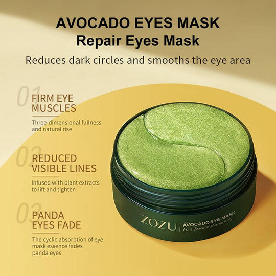 Avocado Moisturizing Collagen Eye bagMask,60pcs/set Under Eye Mask, Eye Care Product for Dark Eye Bags, Skin Care  Gift Moisturizer Hydrating Comfort