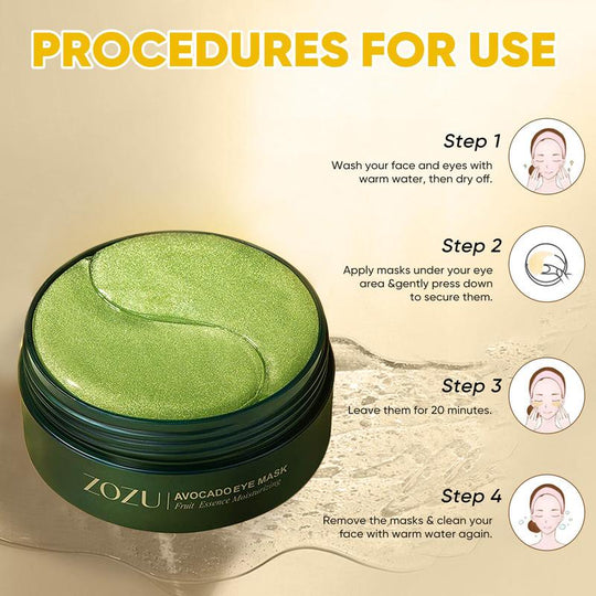 Avocado Moisturizing Collagen Eye bagMask,60pcs/set Under Eye Mask, Eye Care Product for Dark Eye Bags, Skin Care  Gift Moisturizer Hydrating Comfort