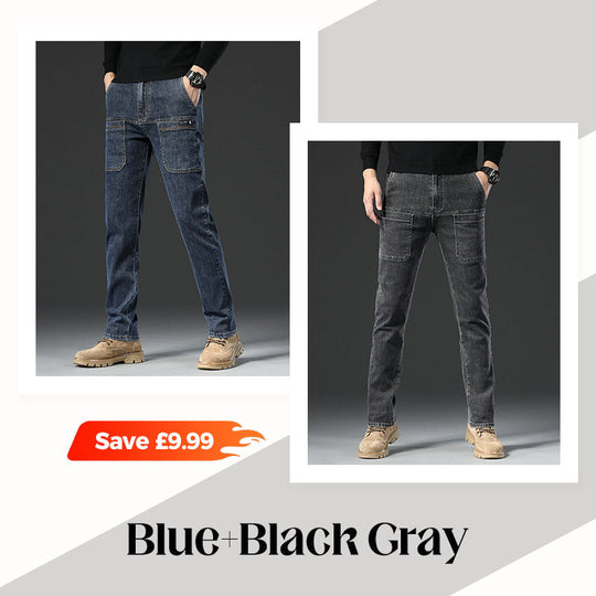 👖Men’s Slim Fit 6-Pocket Jeans+Belt