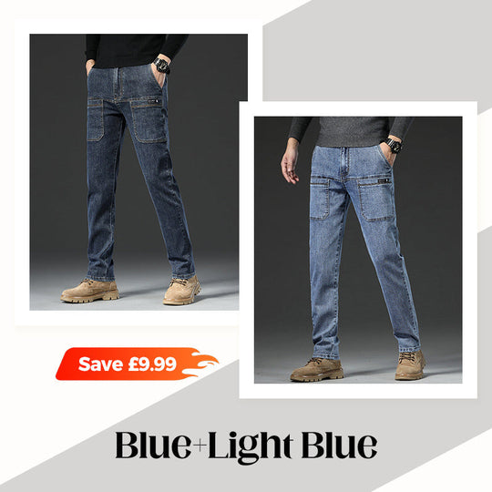 👖Men’s Slim Fit 6-Pocket Jeans+Belt