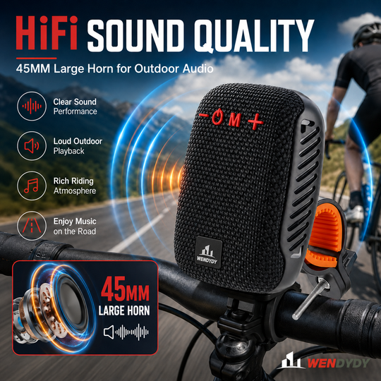 ‍♂ Waterproof Bike Bluetooth Speaker – IPX5, TWS stereo, hands‑free calls. Secure mount, 70m range. Ride with beats!