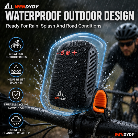 ‍♂ Waterproof Bike Bluetooth Speaker – IPX5, TWS stereo, hands‑free calls. Secure mount, 70m range. Ride with beats!