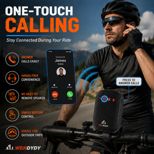 ‍♂ Waterproof Bike Bluetooth Speaker – IPX5, TWS stereo, hands‑free calls. Secure mount, 70m range. Ride with beats!