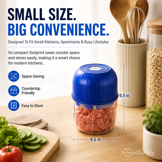 Wireless Efficient Electric Mini Food Chopper🧑‍🍳– Robust Motor, Smart Design & Stainless Steel Blades⏱️🔪