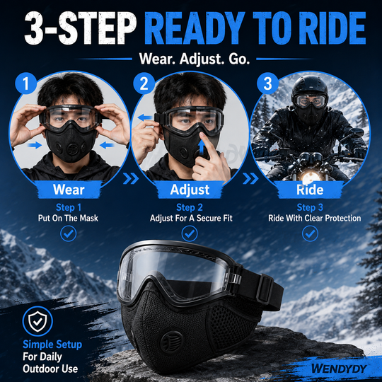 📢📢50% OFF !! ⏰Windproof Anti-UV Motorcycle Mask & Goggles