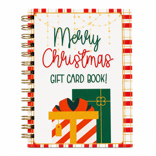 🔥🎁50% OFF!!!-Ready for Christmas!🎅Christmas Gift Card Booklet -👍DIY Spiral-Bound Christmas Gift Card Holder Book