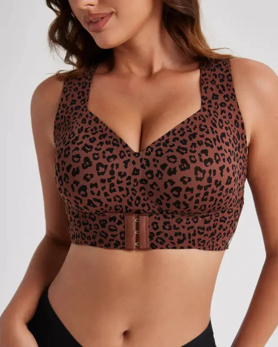 Cross Back Front Closure Wireless Posture Support Bra– All-Day Comfort, Breathable & Summer-Ready