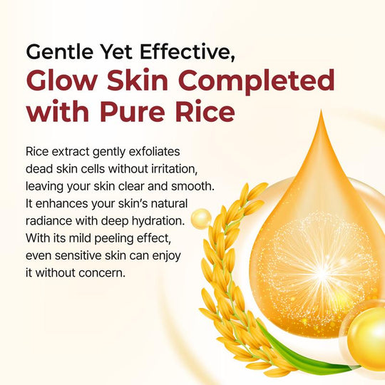 ✨Dr.Melaxin Official✨ Peel Shot Glow Rice Ampoule Duo - Serums for Brightening, Exfoliating, and Moisturizing - Suitable for All Skin Types