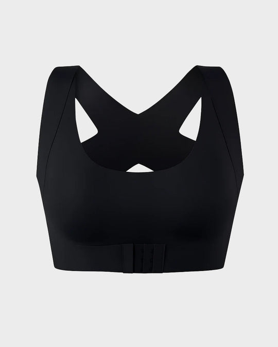 Cross Back Front Closure Wireless Posture Support Bra– All-Day Comfort, Breathable & Summer-Ready