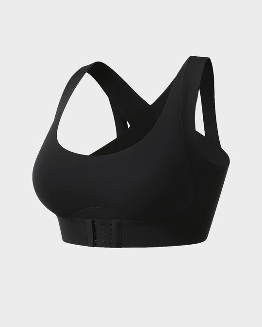 Cross Back Front Closure Wireless Posture Support Bra– All-Day Comfort, Breathable & Summer-Ready
