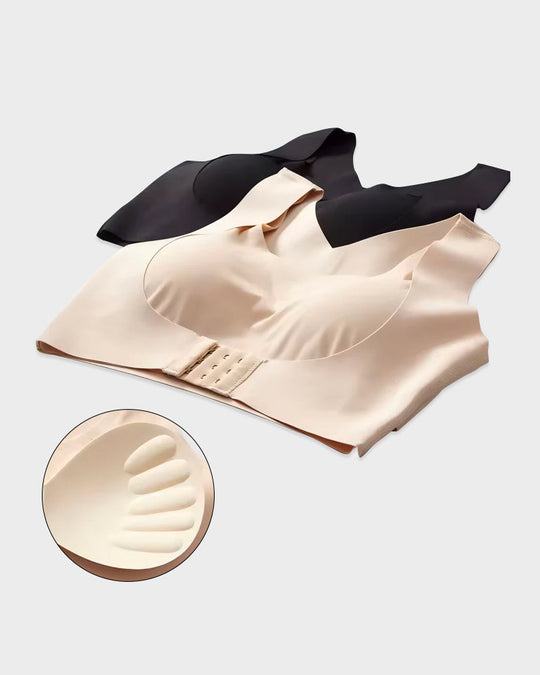 Cross Back Front Closure Wireless Posture Support Bra– All-Day Comfort, Breathable & Summer-Ready