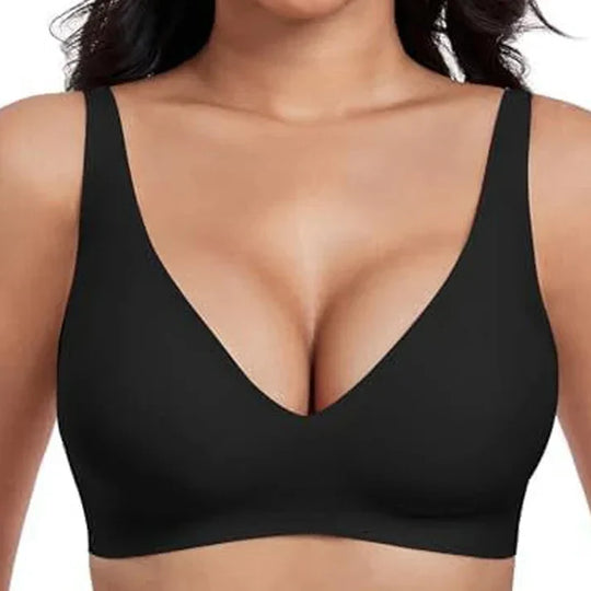 ⚡50K+ SOLD💕 Jelly Wireless Womens Comfortable Wireless Bras Push Up Bralettes Seamless Tshirts Bras Deep V Everyday Bras