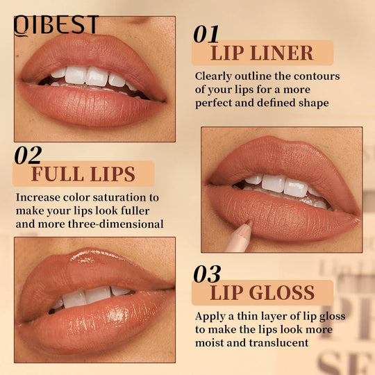 Hot Sale Deals- 12-Color Matte Lipstick & Lip Liner Set (Wood-Cased)