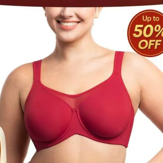 Women's Elegant Sheer Full Coverage Plus Size Bra
