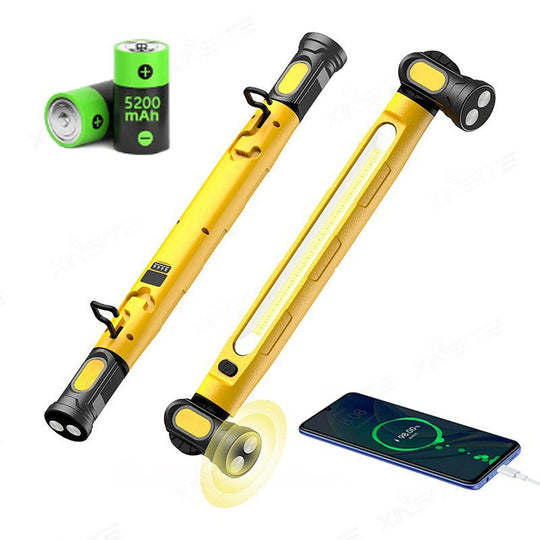 📢📢40% OFF !! ⏰3000LM LED Work Light – Magnetic + hook, 5200mAh battery, 360° rotation. Type‑C fast charge. Bright as day anywhere! 🔋✨