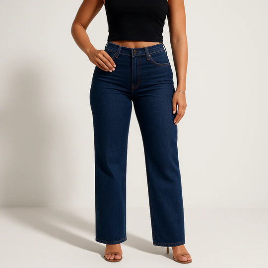 【6 Lengths】Magic ONESO Mid-low Rise BBL Jeans Stretchy Wide Leg Tummy Control Distressed Baggy Denim Pants Plus Size Regular Size