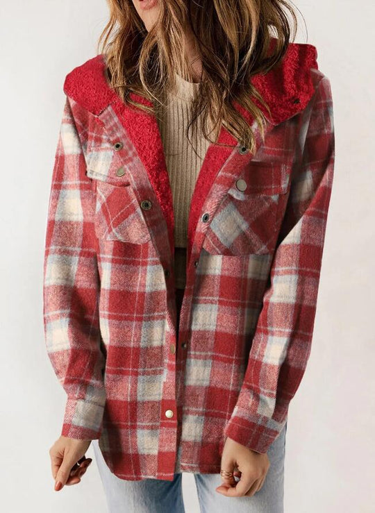 🔥Winter Clearance 50%OFF🧥Women's Winter Trendy Plaid Hooded Jacket