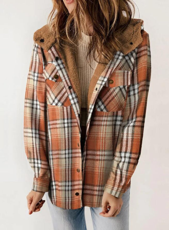 🔥Winter Clearance 50%OFF🧥Women's Winter Trendy Plaid Hooded Jacket