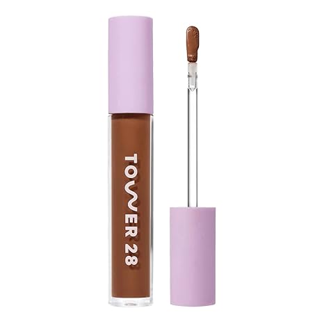 💜Tower 28 Swipe Serum Concealer 💜- Hydrating Medium-Full Coverage Concealer + Under Eye Brightener - Skin Care Infused Makeup with Hyaluronic Acid + Soothing Centella - 2.0 Fair/Neutral Cool (0.22 oz)