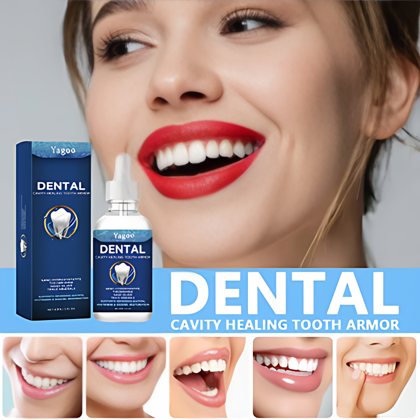Yagoo Fluoride-Free Hydroxyapatite Tooth Armor Drops & Enamel Repair, Whitening & Fresh Breath