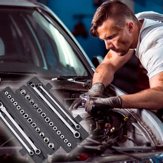 ✨New Arrival✨15pcs Adjustable Ratchet Wrench Kit
