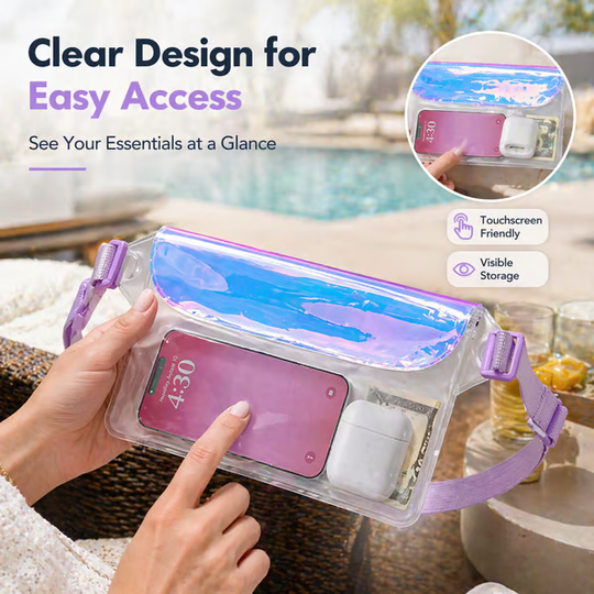 🌊 Clear Waterproof Fanny Pack Secure, and Ready for All Your Water Activities