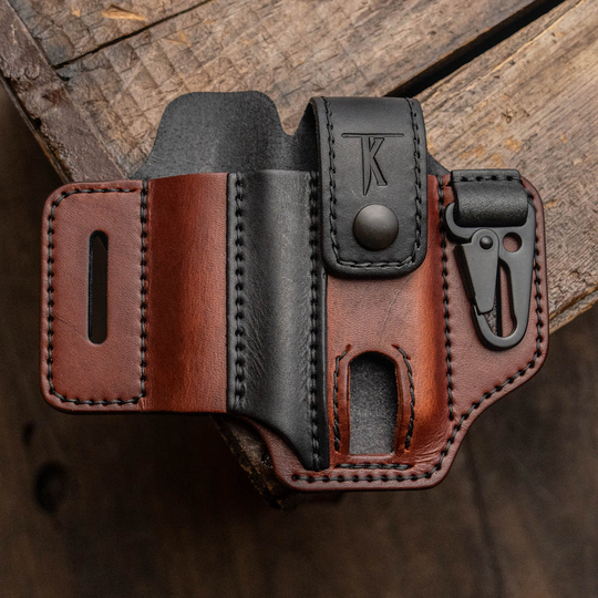Tactical leather multi-tool belt bag