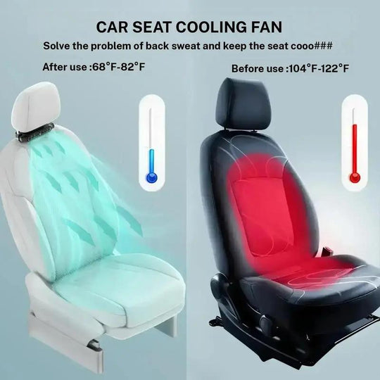 BreezGo™ Car Seat Fan 🌬️ – 3-Speed Rechargeable Clip-On Fan with 3000mAh Battery 🔋 | USB-C Charging ⚡ for Cars 🚗, Golf Buggies 🛺 & Campervans 🏕️