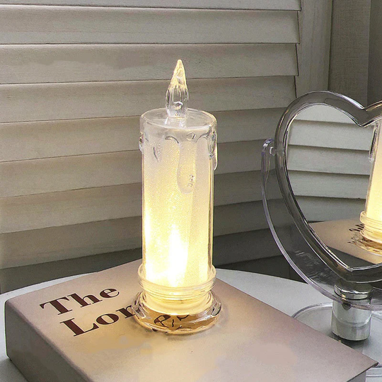 🎁LED Crystal Candle Lights- Romantic Tabletop Night Lights