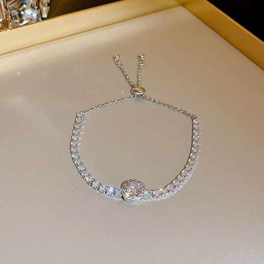 💖VARMT UDSALG 50% RABAT💖✨Armbånd med kobberindlagt kubisk zirkoniasten, udsøgt luksuriøst glitrende tilbehør til kvinder