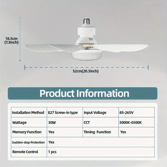 ⏰LAST DAY SALE 49% OFF🔥SmartBreez™ 40W LED Ceiling Fan Light – 20.5” Ultra-Quiet with Remote 🎯 | E27 + FREE B22 Adapter 🔌 | For Bedroom 😴, Kitchen 👩‍🍳 & Garage 🛠️ – UK Ready! 🇬🇧