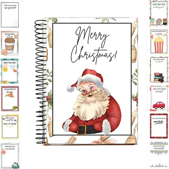 🔥🎁50% OFF!!!-Ready for Christmas!🎅Christmas Gift Card Booklet -👍DIY Spiral-Bound Christmas Gift Card Holder Book
