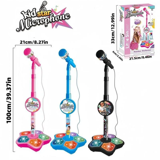 🎅 Christmas Hot Sale 50% Discount 🎁 Microphone Toy, Karaoke Machine with Lights 🎤