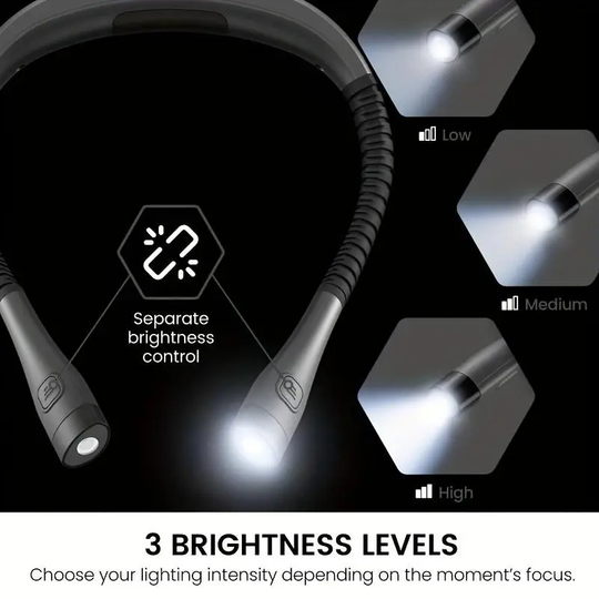 Rechargeable LED Neck Light, Bendable Reading Light
