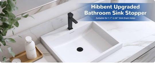 Hibbent Upgraded 3-in-1 Sink Drain Filter, Universal Pop-Up Stopper, Removable Stainless Steel Basket-Shaped Hair Catcher