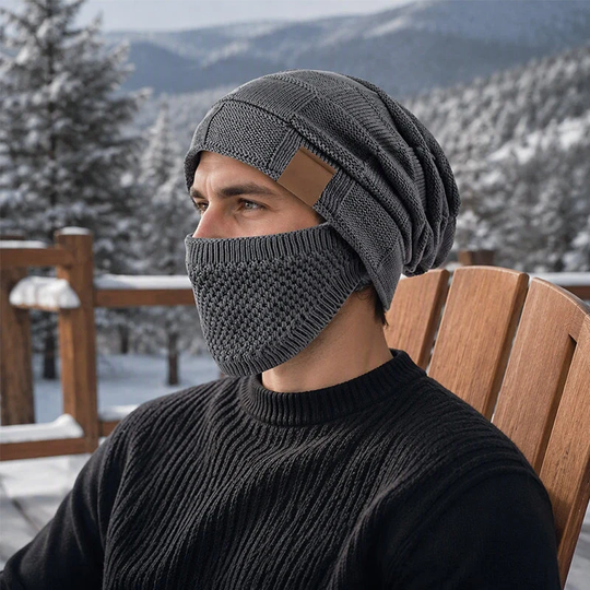 Winter Warm Beanie Hat with Face Cover
