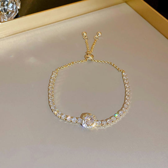 💖VARMT UDSALG 50% RABAT💖✨Armbånd med kobberindlagt kubisk zirkoniasten, udsøgt luksuriøst glitrende tilbehør til kvinder