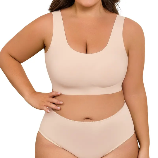 ubras Seamless Bras for Women Full Coverage Wireless Bralette Widen Straps Side Comfortable Breathable