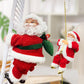 🎄Christmas Promotion 🎁Electric Fireplace Climbing Santa Claus Musical Toys