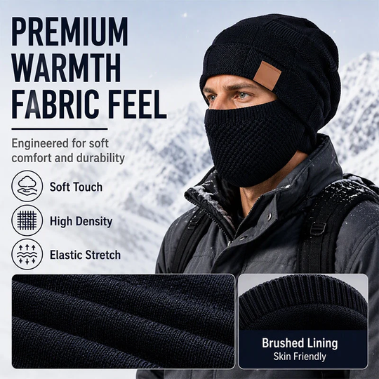 Winter Warm Beanie Hat with Face Cover