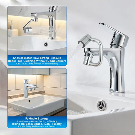 🚰✨1440° splash-proof and universally rotatable faucet adapter ✨
