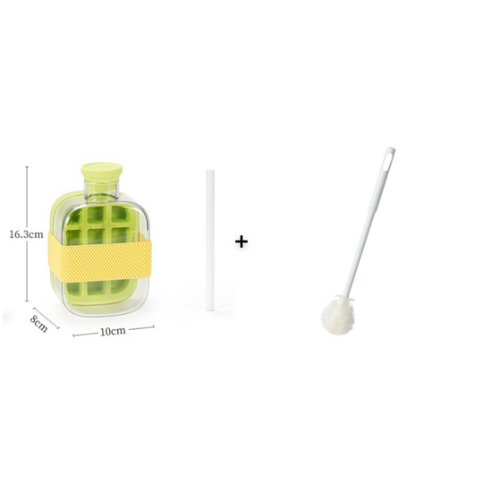 2-in-1 Ice Cube Maker Water Bottle Built-In Ice Tray, Food-Grade Silicone, Bpa-Free. Make Ice & Store Water In One Bottle – Ideal For Gym, Office & Travel! ‍♂