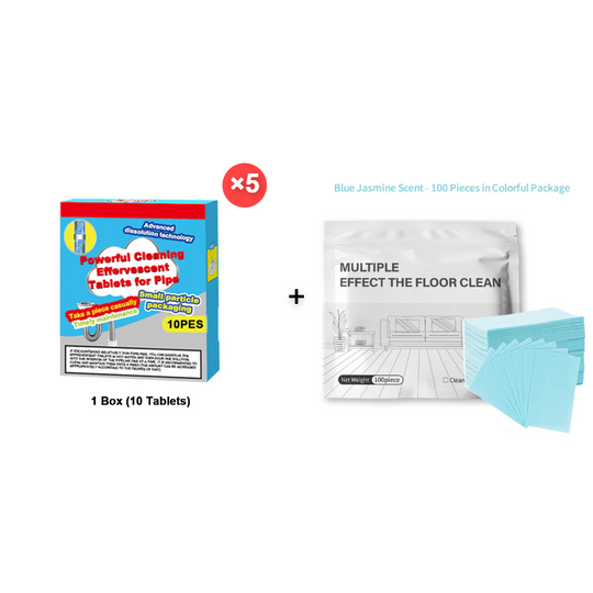 50% OFF Powerful Cleaning Effervescent Tablets for Pipe, Fast Dissolve Hair Grease Clogs, Deodorizing Antibacterial Pipe Cleaner for Sink Toilet Floor Drain