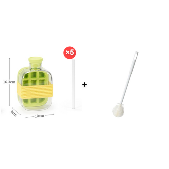 2-in-1 Ice Cube Maker Water Bottle Built-In Ice Tray, Food-Grade Silicone, Bpa-Free. Make Ice & Store Water In One Bottle – Ideal For Gym, Office & Travel! ‍♂
