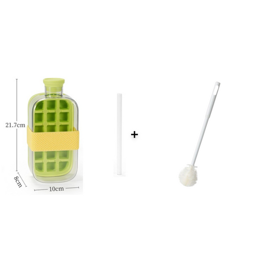 2-in-1 Ice Cube Maker Water Bottle Built-In Ice Tray, Food-Grade Silicone, Bpa-Free. Make Ice & Store Water In One Bottle – Ideal For Gym, Office & Travel! ‍♂