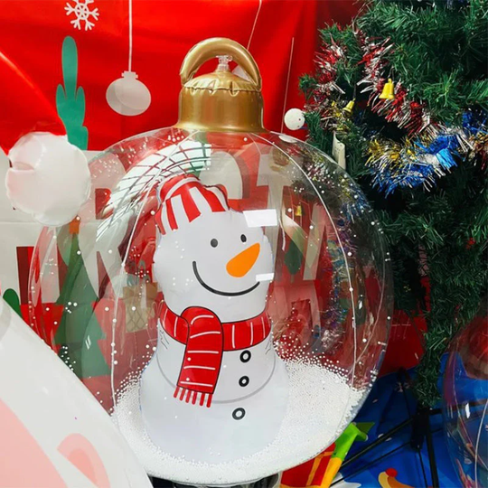 ✨JOULUMAKSU 50% POIS✨    Ulkona oleva jouluinen PVC-puhallettava koristeltu pallo