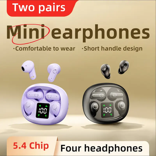 MSHUKCOE 2-in-1 Smart Wireless Earbuds - Bluetooth 5.4 Chip