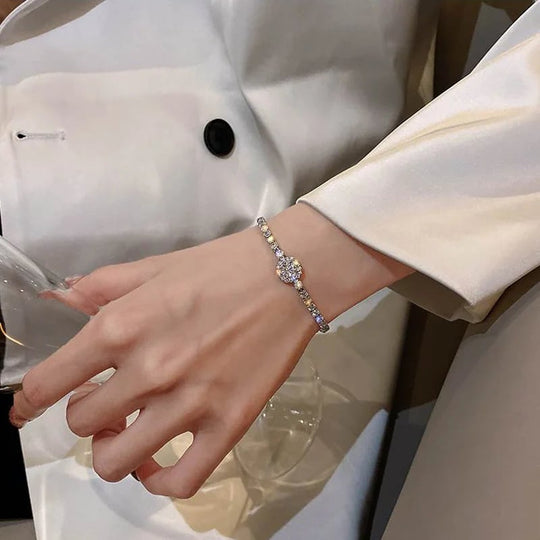 💖VARMT UDSALG 50% RABAT💖✨Armbånd med kobberindlagt kubisk zirkoniasten, udsøgt luksuriøst glitrende tilbehør til kvinder