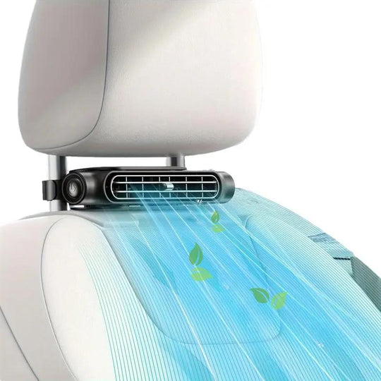 BreezGo™ Car Seat Fan 🌬️ – 3-Speed Rechargeable Clip-On Fan with 3000mAh Battery 🔋 | USB-C Charging ⚡ for Cars 🚗, Golf Buggies 🛺 & Campervans 🏕️