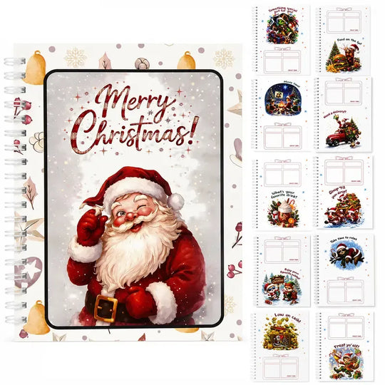 🔥🎁50% OFF!!!-Ready for Christmas!🎅Christmas Gift Card Booklet -👍DIY Spiral-Bound Christmas Gift Card Holder Book
